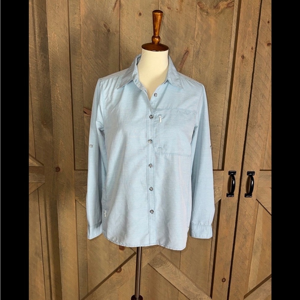 Mountain Hardwear light blue Canyon long sleeve shirt Size Medium - Picture 5 of 12